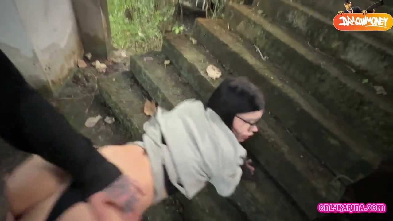 This sexy nymphomaniac slut with glasses loves getting fucked hard, and she’s always on the hunt for intense encounters. She found a perfect match in this abandoned place, enjoying rough, passionate sessions.